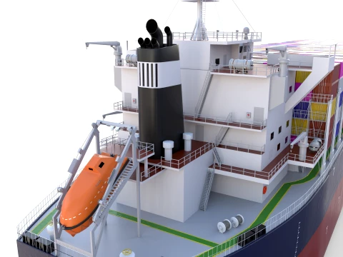 Container Bulk Carrier V2 3D Model