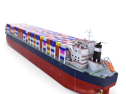 Container Bulk Carrier V2 3D Model