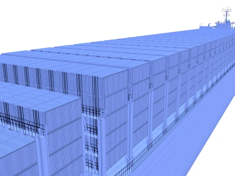 Container Bulk Carrier V2 3D Model