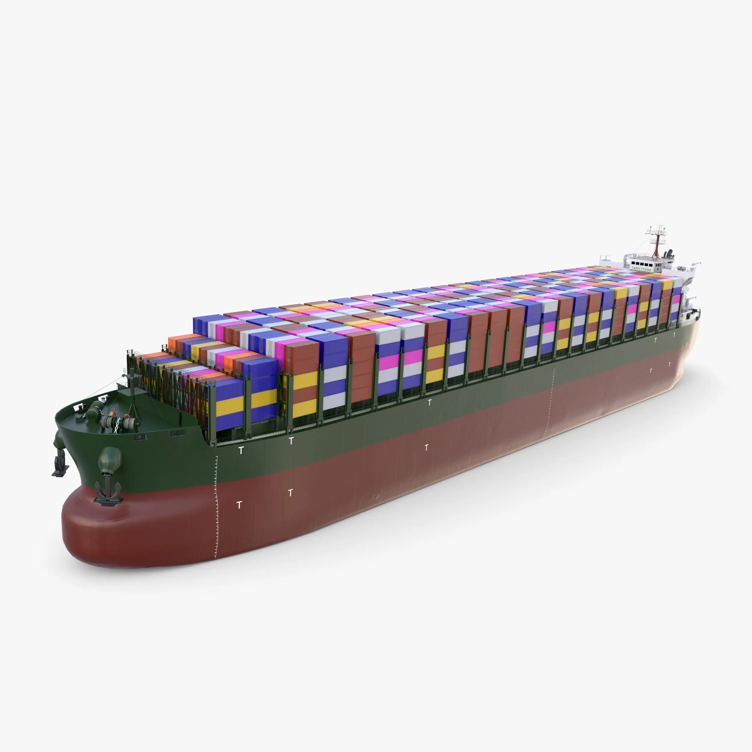 Container Bulk Carrier V3 3D Model .c4d .max .obj .3ds .fbx .stl .blend