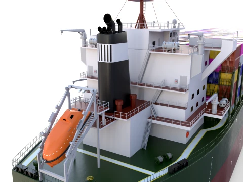 Container Bulk Carrier V3 3D Model