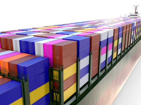 Container Bulk Carrier V3 3D Model
