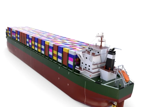 Container Bulk Carrier V3 3D Model