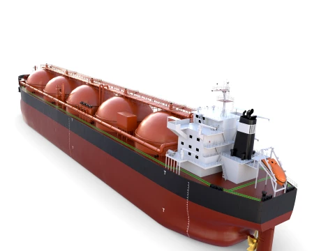 Gas Tanker Carrier V2 3D Model