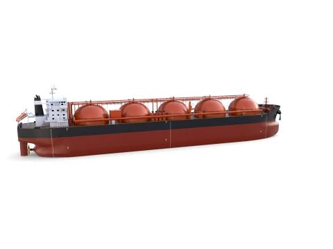 Gas Tanker Carrier V2 3D Model
