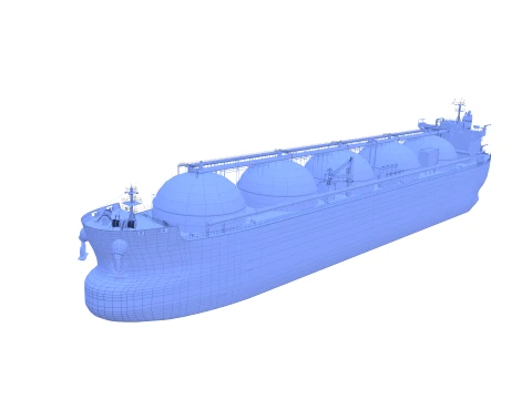 Gas Tanker Carrier V2 3D Model