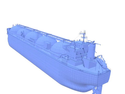 Gas Tanker Carrier V2 3D Model