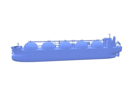 Gas Tanker Carrier V2 3D Model