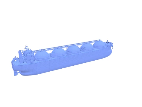 Gas Tanker Carrier V2 3D Model