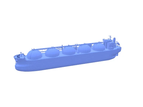 Gas Tanker Carrier V2 3D Model