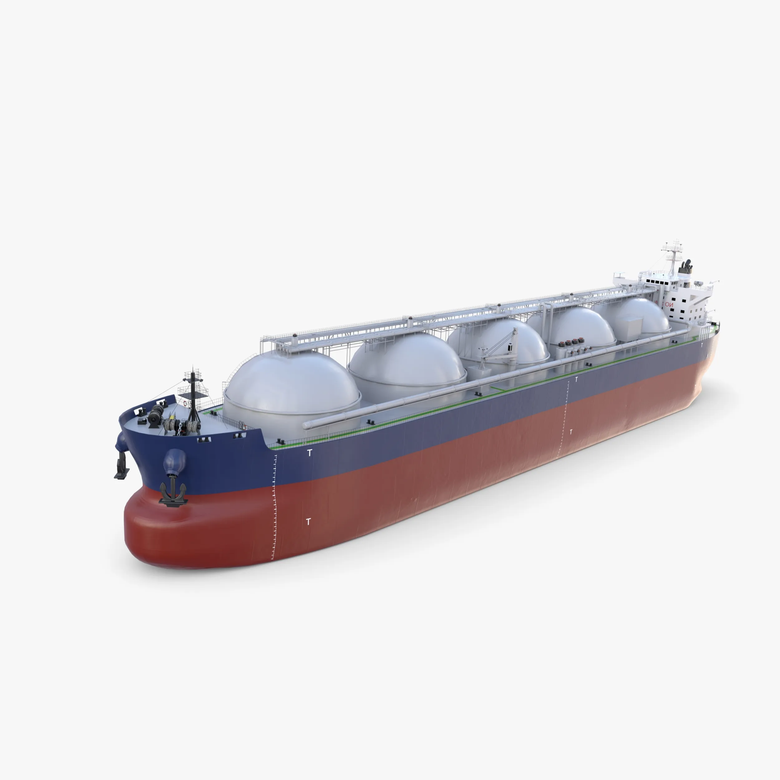 Gas Tanker Carrier V3 3D Model .c4d .max .obj .3ds .fbx .stl .blend 