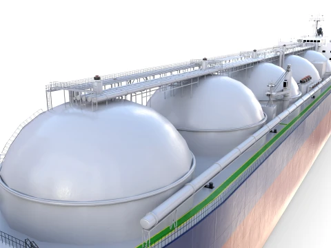 Gas Tanker Carrier V3 3D Model
