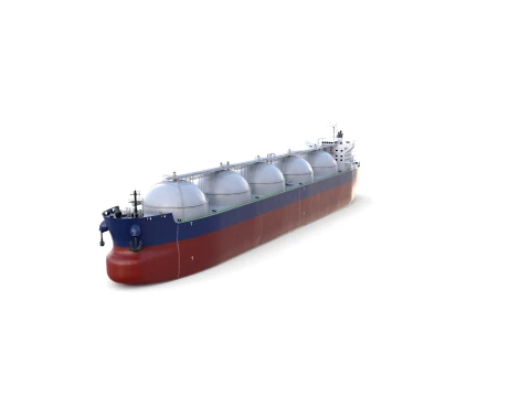 Gas Tanker Carrier V3 3D Model