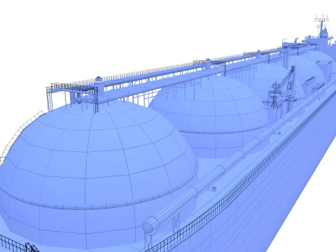 Gas Tanker Carrier V3 3D Model