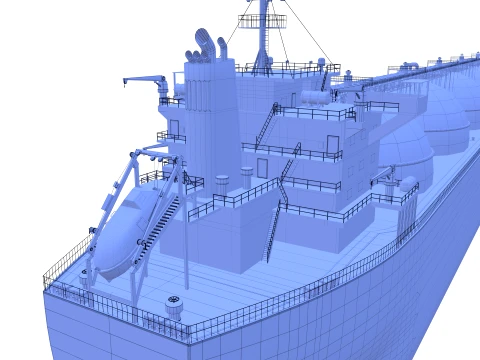Gas Tanker Carrier V3 3D Model
