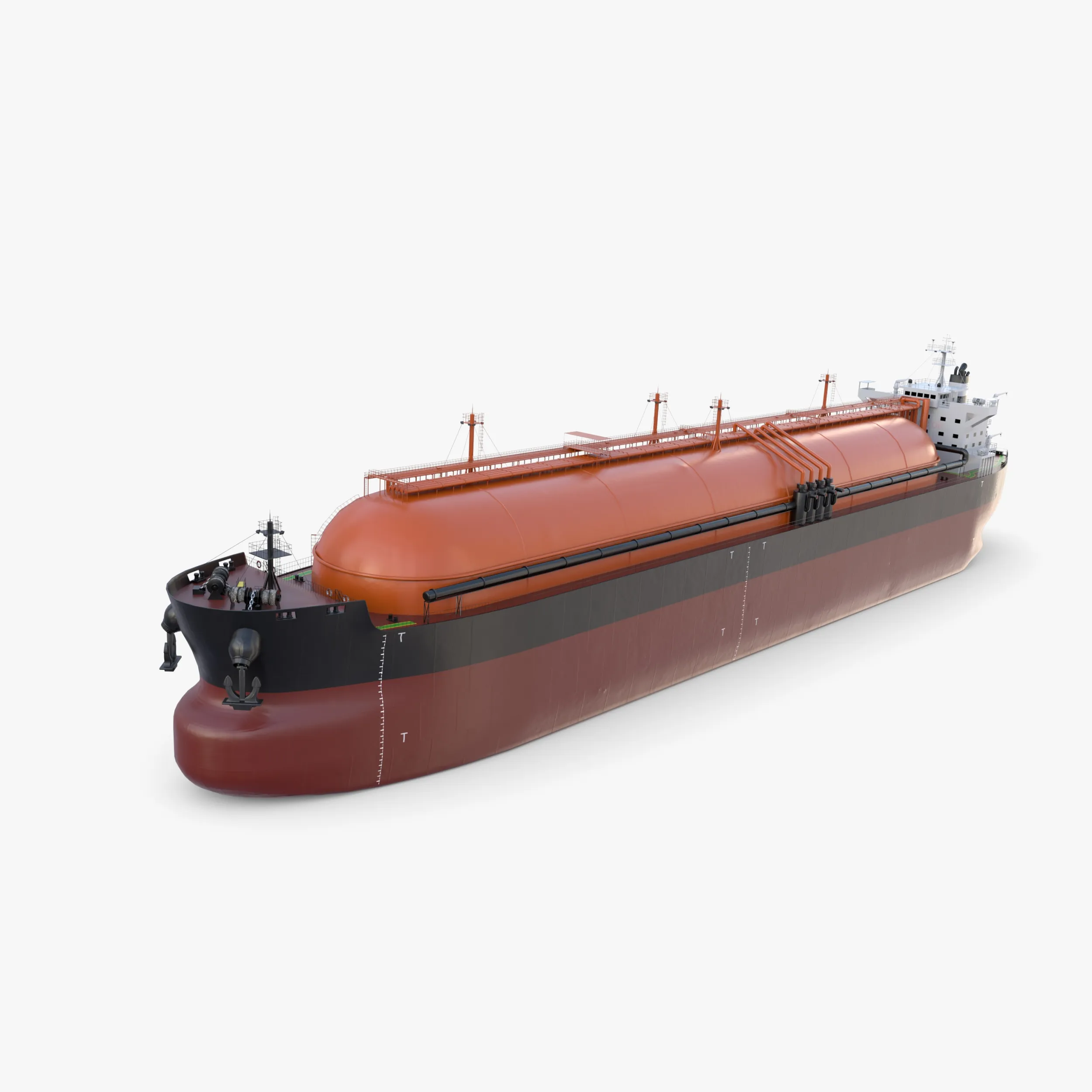 Gas Tanker Carrier V6 3D Model .c4d .max .obj .3ds .fbx .stl .blend 