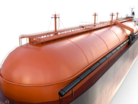 Gas Tanker Carrier V6 3D Model