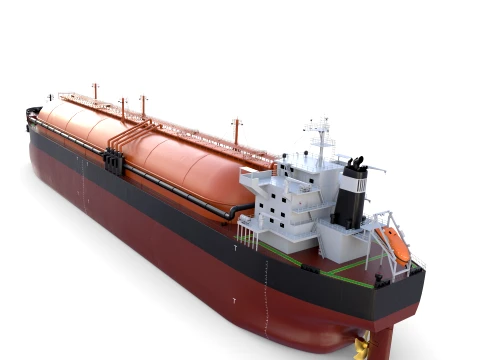Gas Tanker Carrier V6 3D Model