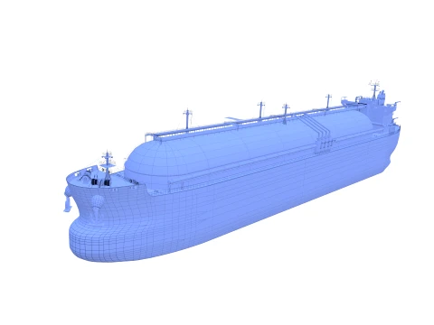 Gas Tanker Carrier V6 3D Model