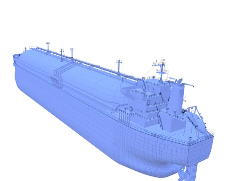 Gas Tanker Carrier V6 3D Model