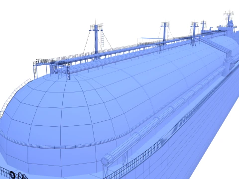 Gas Tanker Carrier V6 3D Model