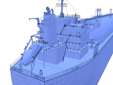 Gas Tanker Carrier V6 3D Model