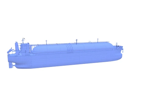Gas Tanker Carrier V6 3D Model