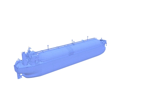 Gas Tanker Carrier V6 3D Model