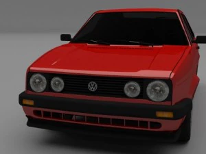 vw golf mk2 3D Model