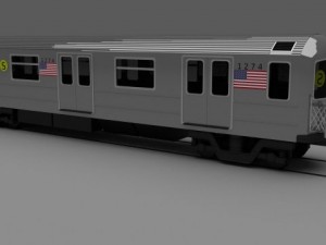 new york subway train Model 3D
