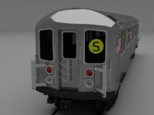 new york subway train Model 3D