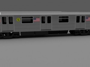 new york subway train Model 3D