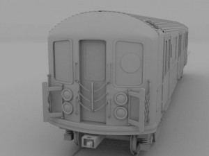 new york subway train Model 3D