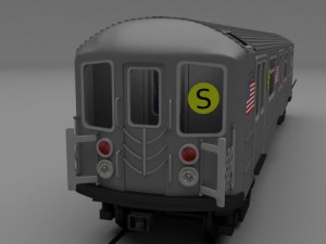 ny train w interior 3D Model