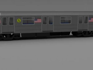 ny train w interior 3D Model