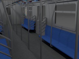 ny train w interior Modelo 3D