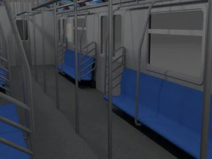ny train w interior 3D Model