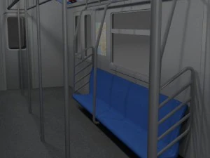 ny train w interior 3D Model