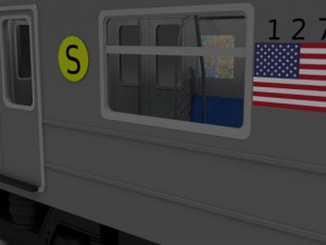 ny train w interior Modelo 3D