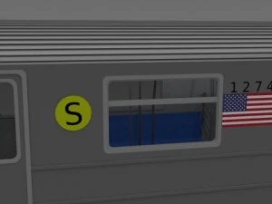ny train w interior 3D Model