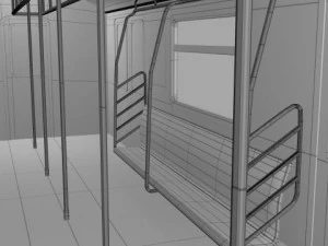 ny train w interior 3D Model
