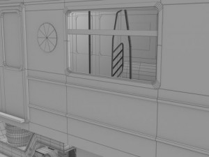 ny train w interior Modelo 3D