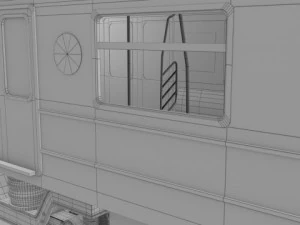 ny train w interior 3D Model