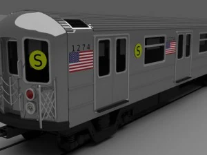 ny train w interior 3D Model