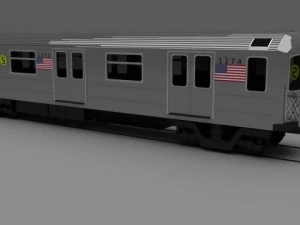 ny train w interior 3D Model