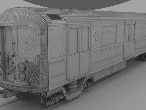 ny train w interior 3D Model
