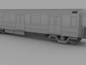 ny train w interior 3D Model