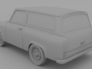 trabant 601 sedanestate pack 3D Model