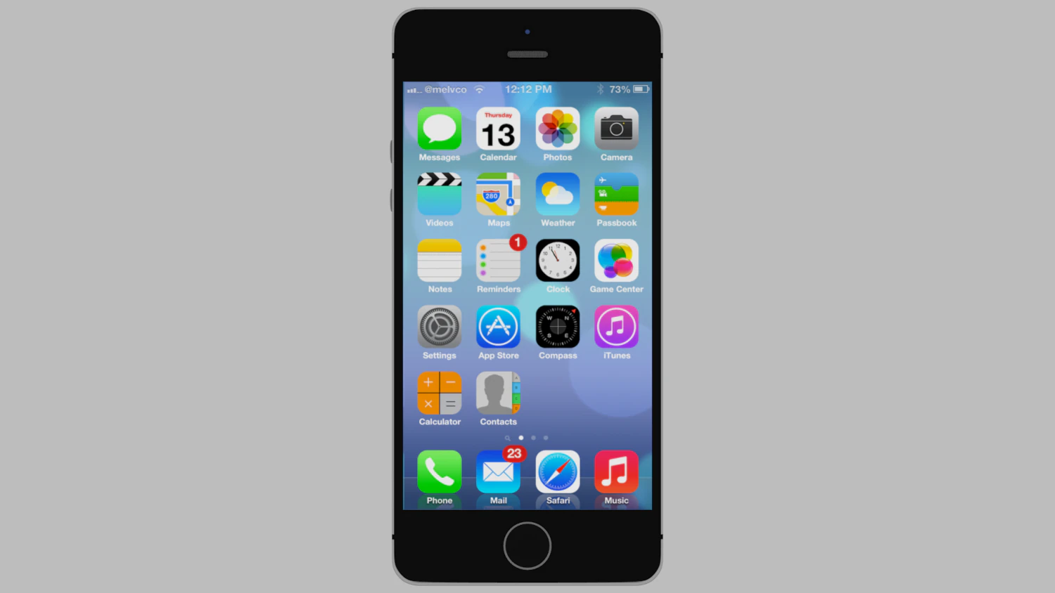 iphone 5s gray 3D Model .c4d .max .obj .3ds .fbx .stl .blend