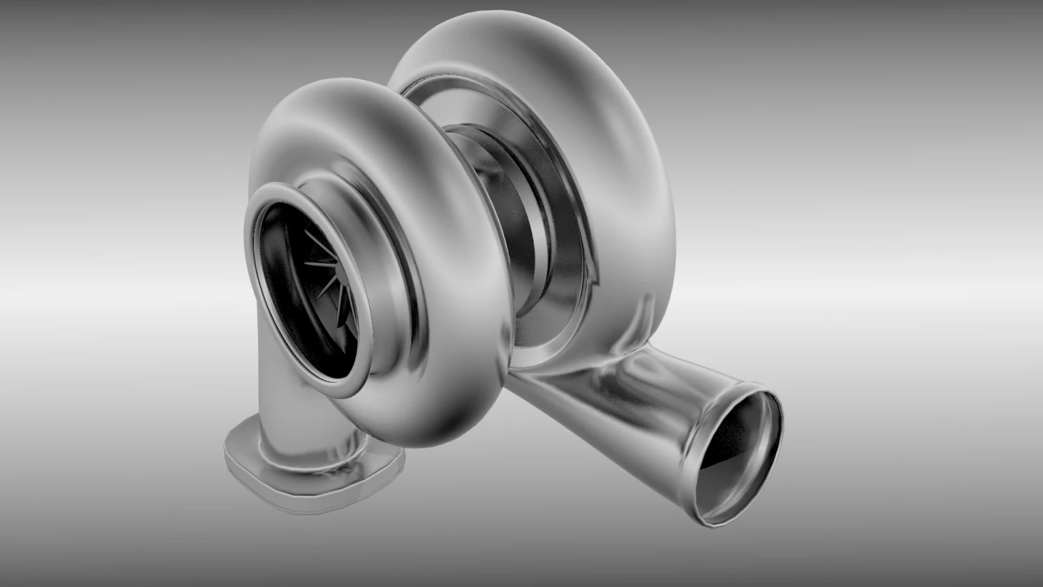 turbocharger 3D Model .c4d .max .obj .3ds .fbx .stl .blend 